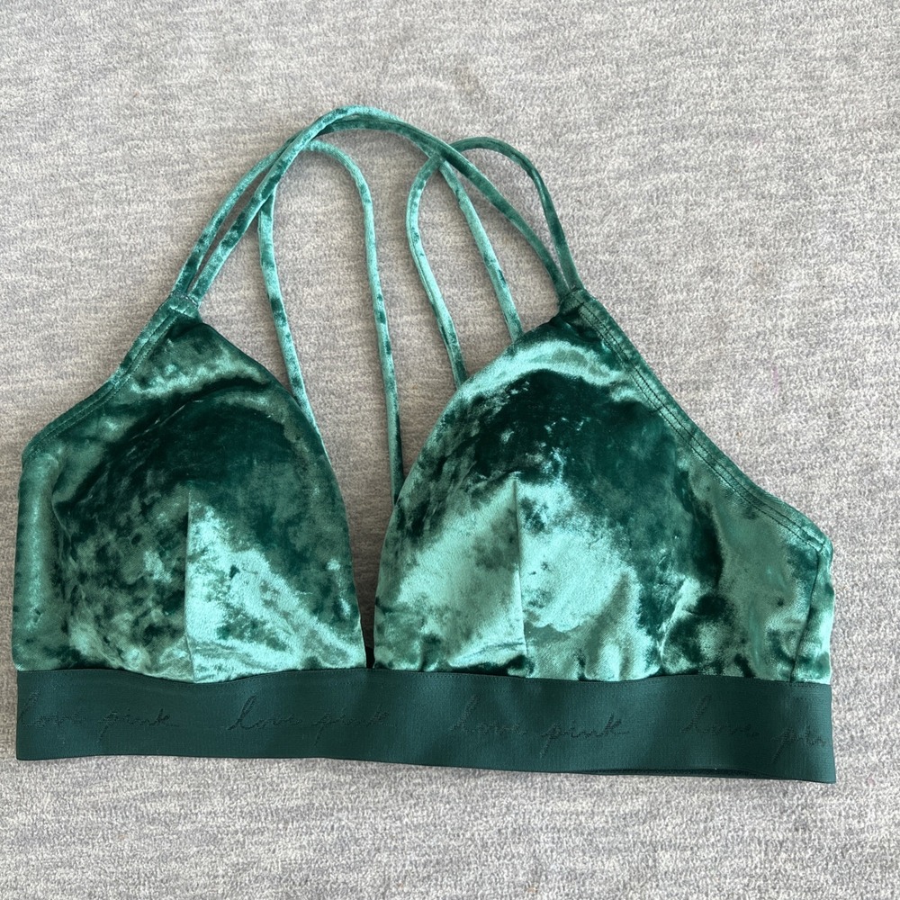 Victoria's Secret Emerald Green Velvet Bralette